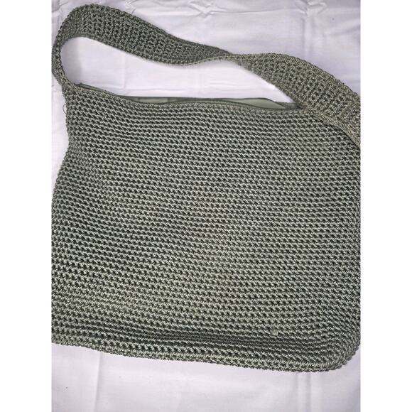 The Sak Crossbody Crochet Knit Shoulder Bag /Crossbody Purse Zip Closure Green - Picture 2 of 6